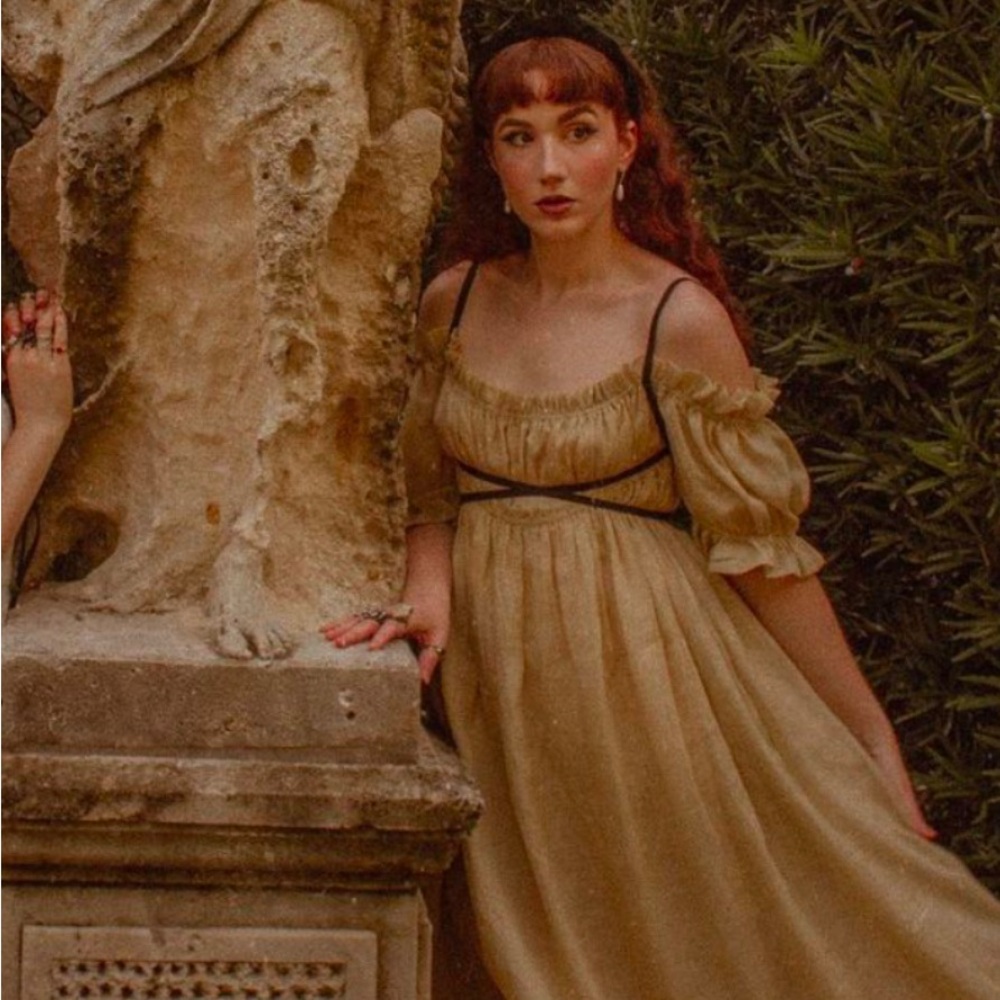 LinenNaive La Luna 11 Old Lace Linen Dress